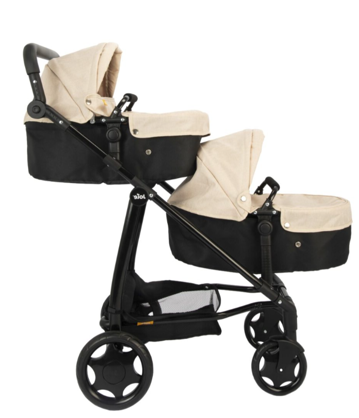 Joie Evalite Stone & Black Dolls Pram - 9 Play Modes