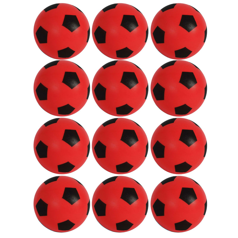 Foam Football Pack Of 12 - Red (19.4cm)