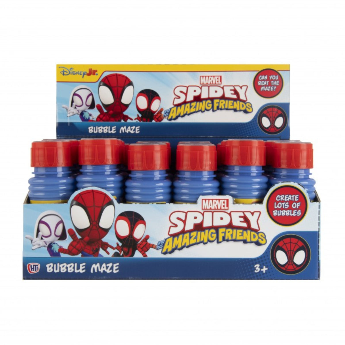 Spidey Bubble Maze - 24 Pack Bubble Solution, Wands & Game