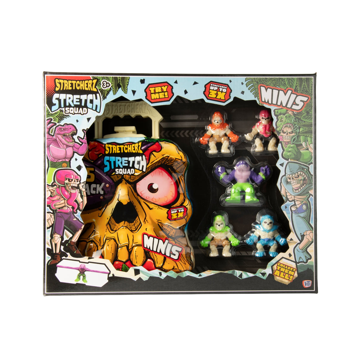 Stretcherz Play Case With 5 Stretchy Figures - Skull Sensory Toys