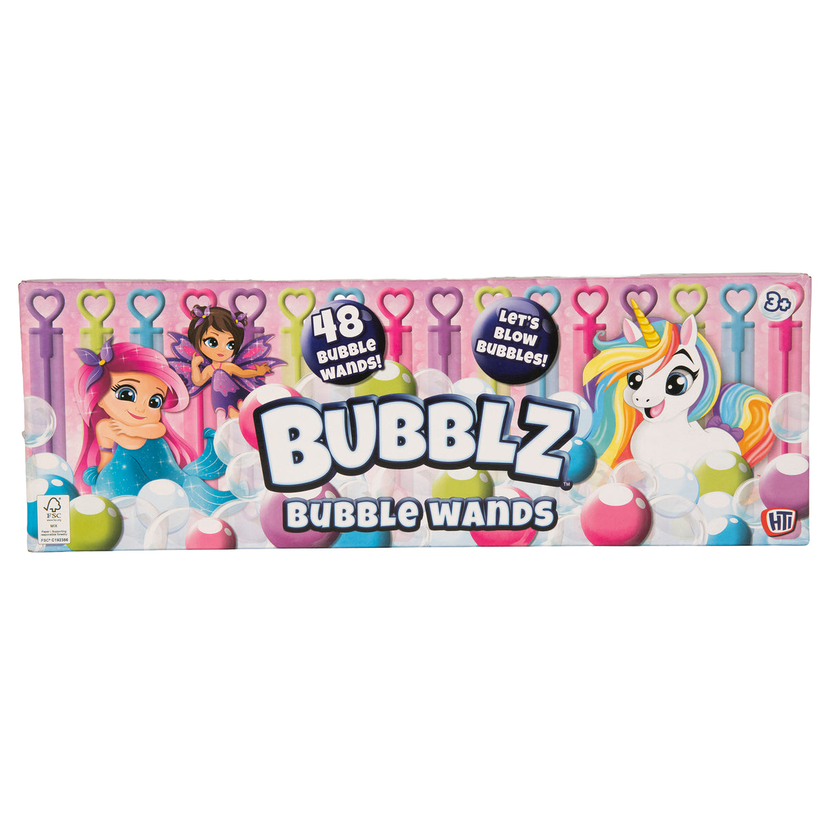 Pastel Bubble Wands - 48 Pack Bubble Solution &amp; Wands Bubble Toys