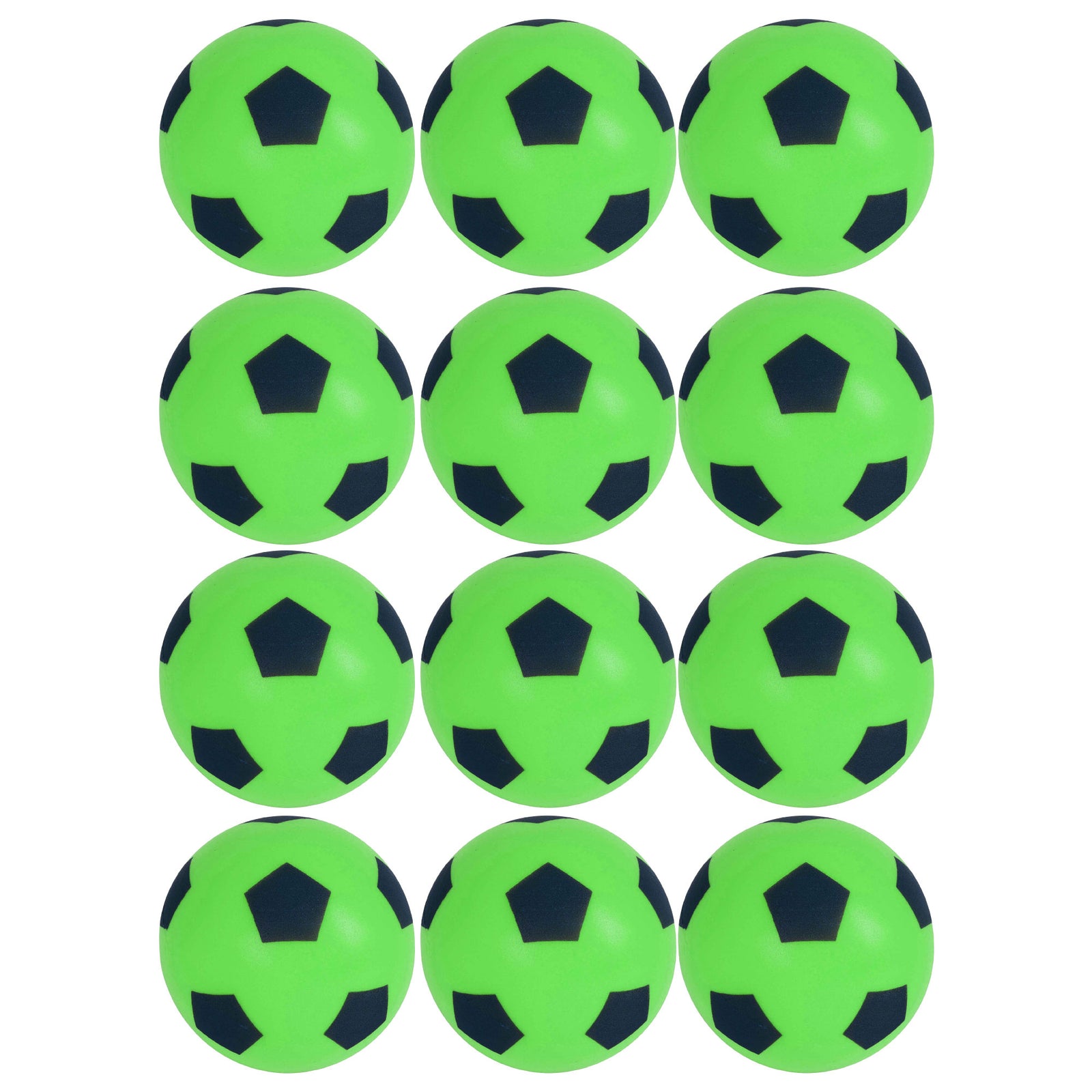 Foam Football Pack Of 12 - Green (19.4cm)
