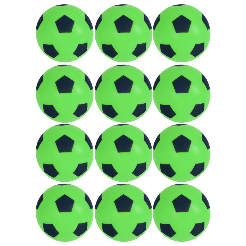 Foam Football Pack Of 12 - Green (19.4cm) Footballs