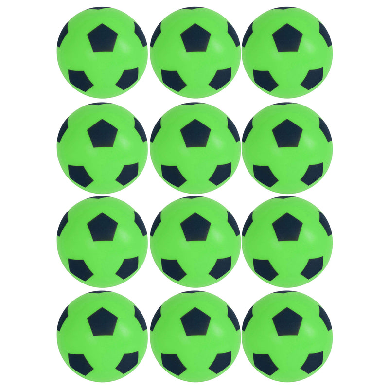 Foam Football Pack Of 12 - Green (19.4cm )