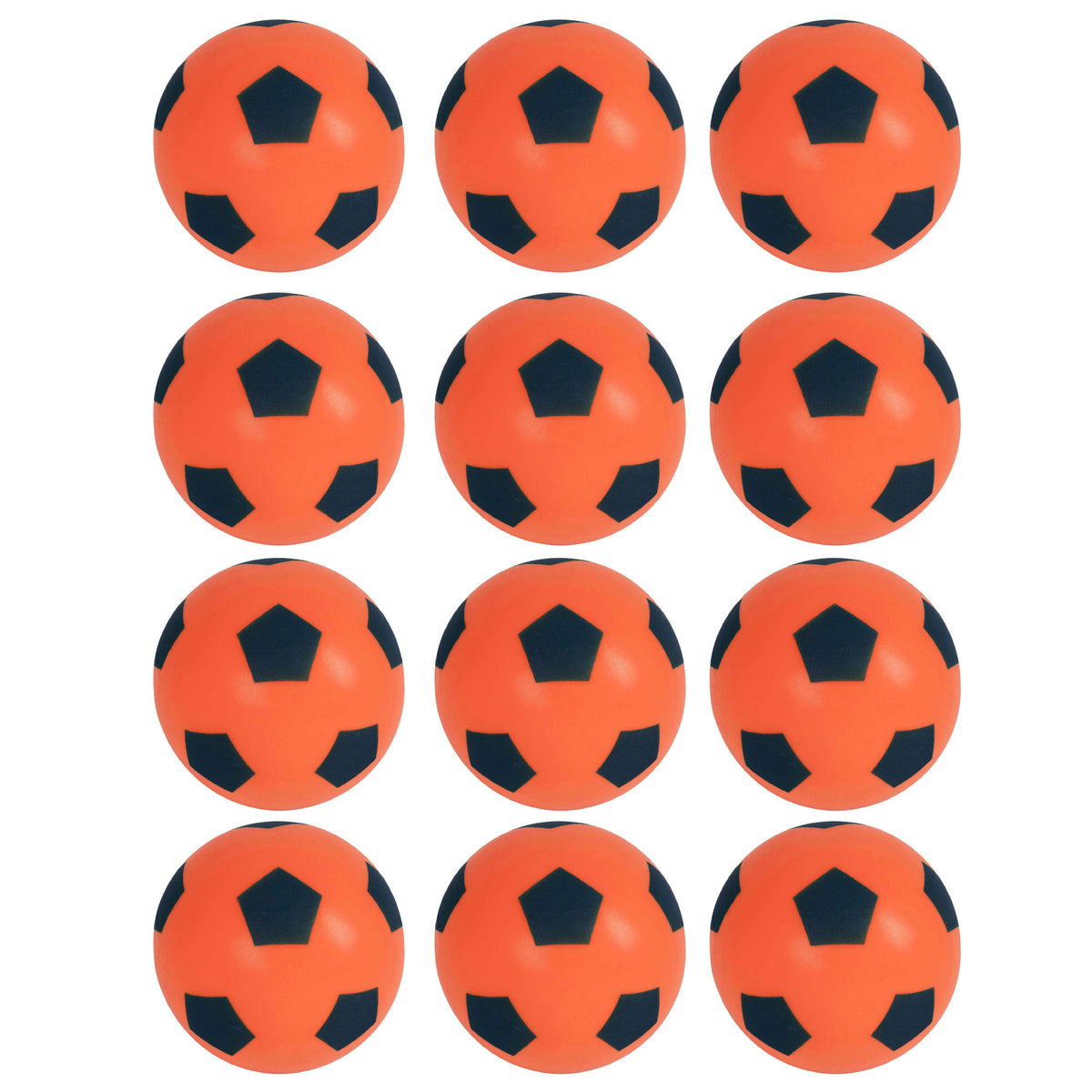 Foam Football Pack Of 12 - Orange (19.4cm) Footballs
