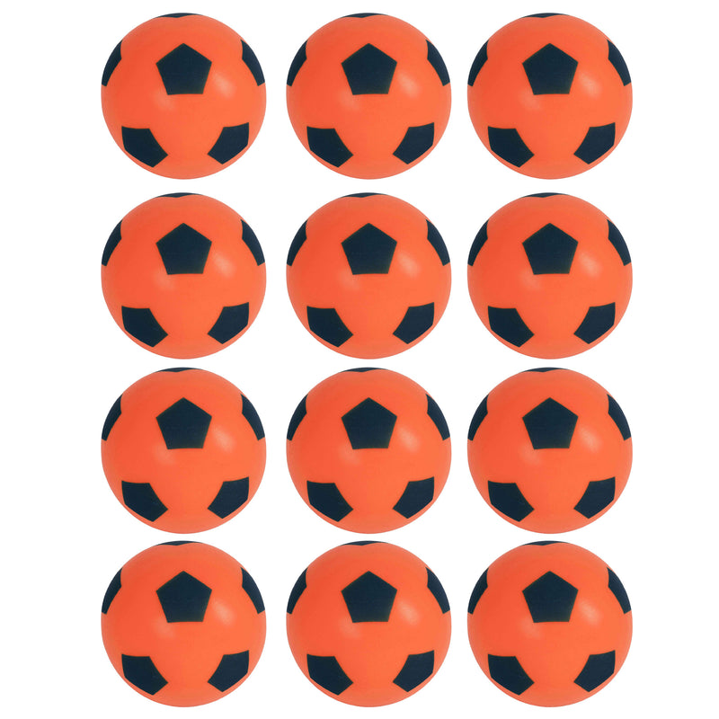 Foam Football Pack Of 12 - Orange (19.4cm) Footballs