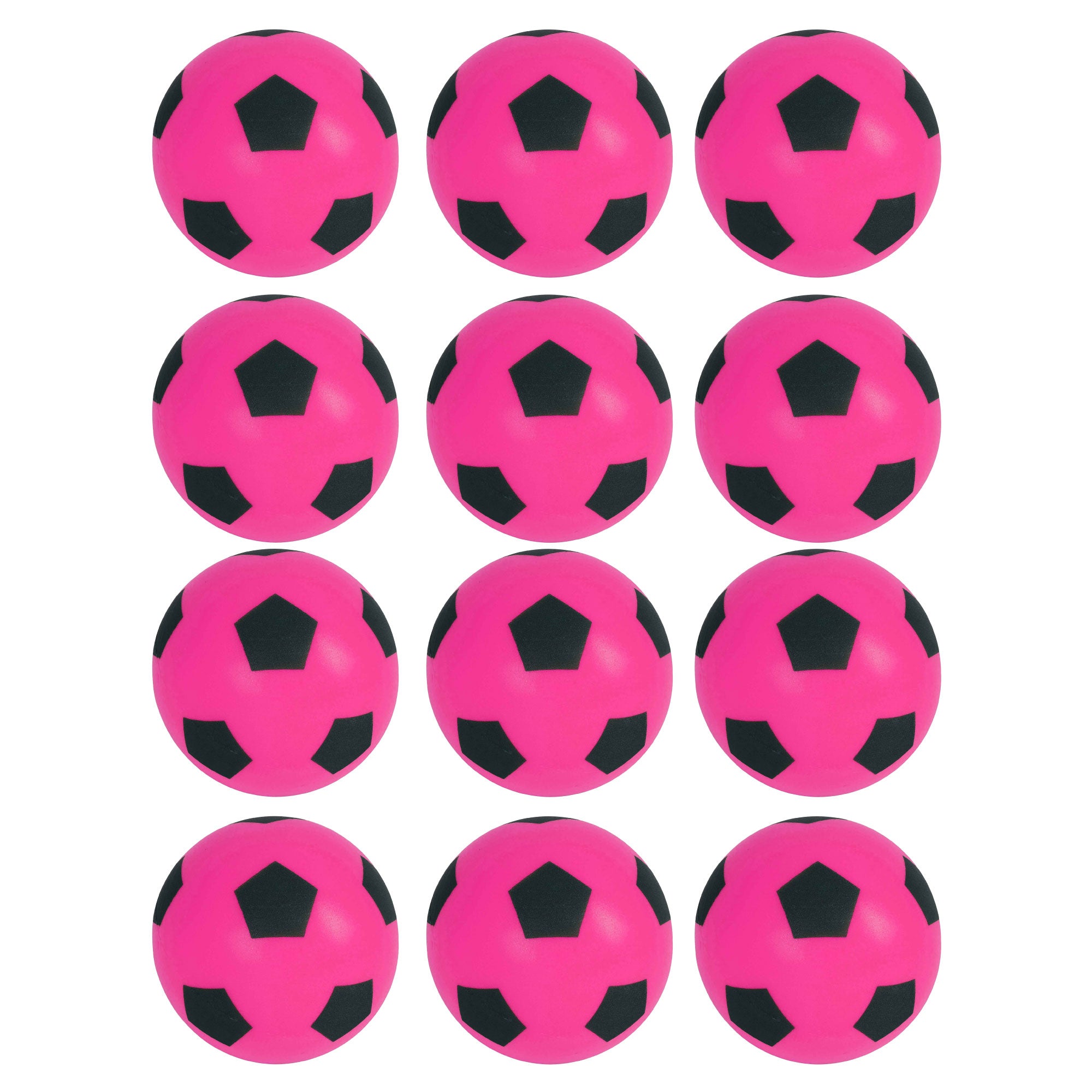 Foam Football Pack Of 12 - Pink (19.4cm )