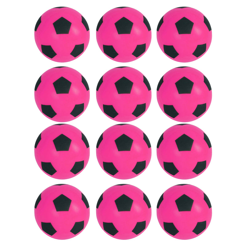 Foam Football Pack Of 12 - Pink (19.4cm )