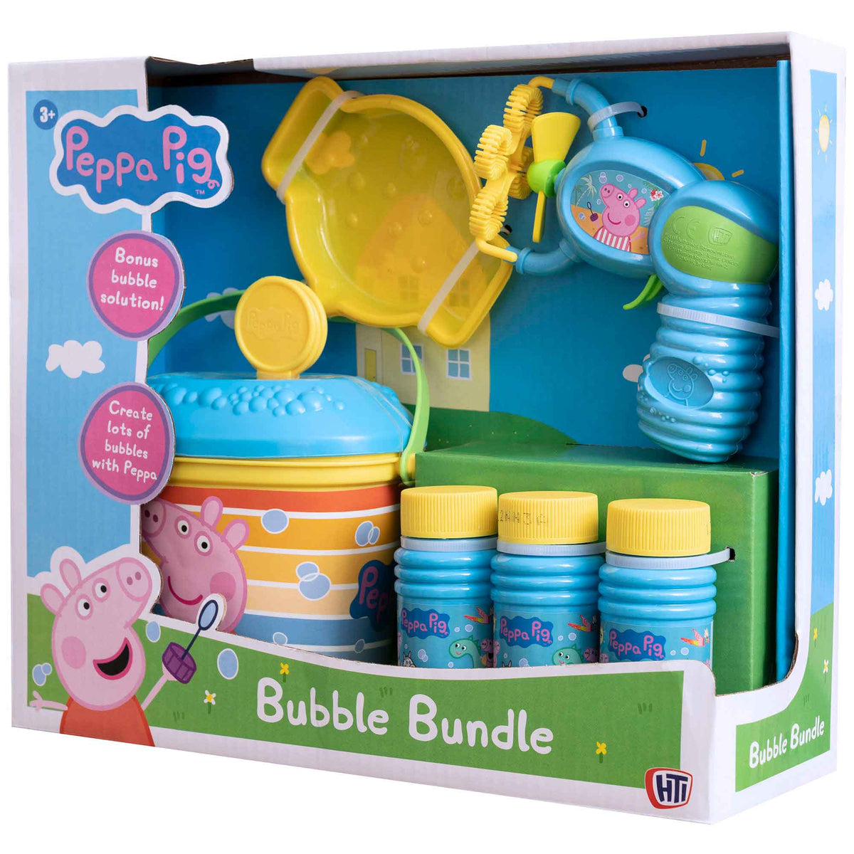 Peppa Pig Bubble Bundle + Bubblz 1Ltr. Bubble Solution Bundle Bubble Toys
