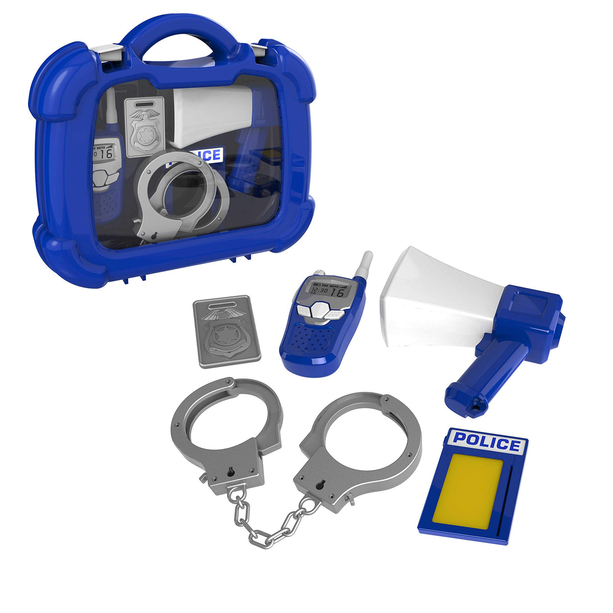 Smart Police Carry Case Playset + Kids Fancy Dress Police Helmet Bundle Fancy Dress