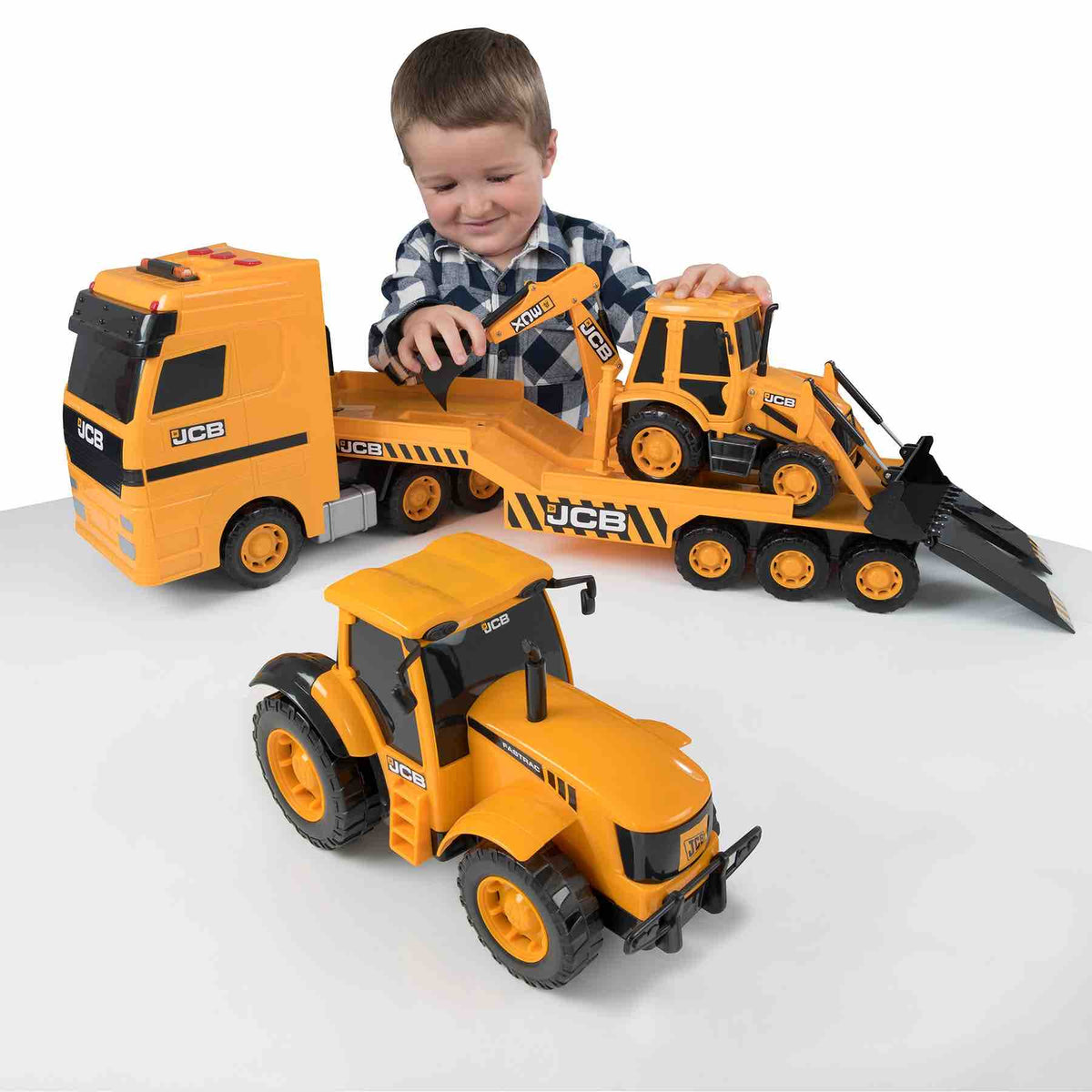 JCB Heavy Loader Transporter Truck Toy