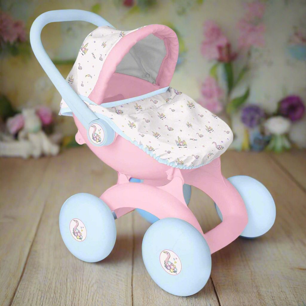 BabyBoo My First 4-IN-1 Interchangeable Dolls Pram - Versatile doll pram with multiple configurations for imaginative play