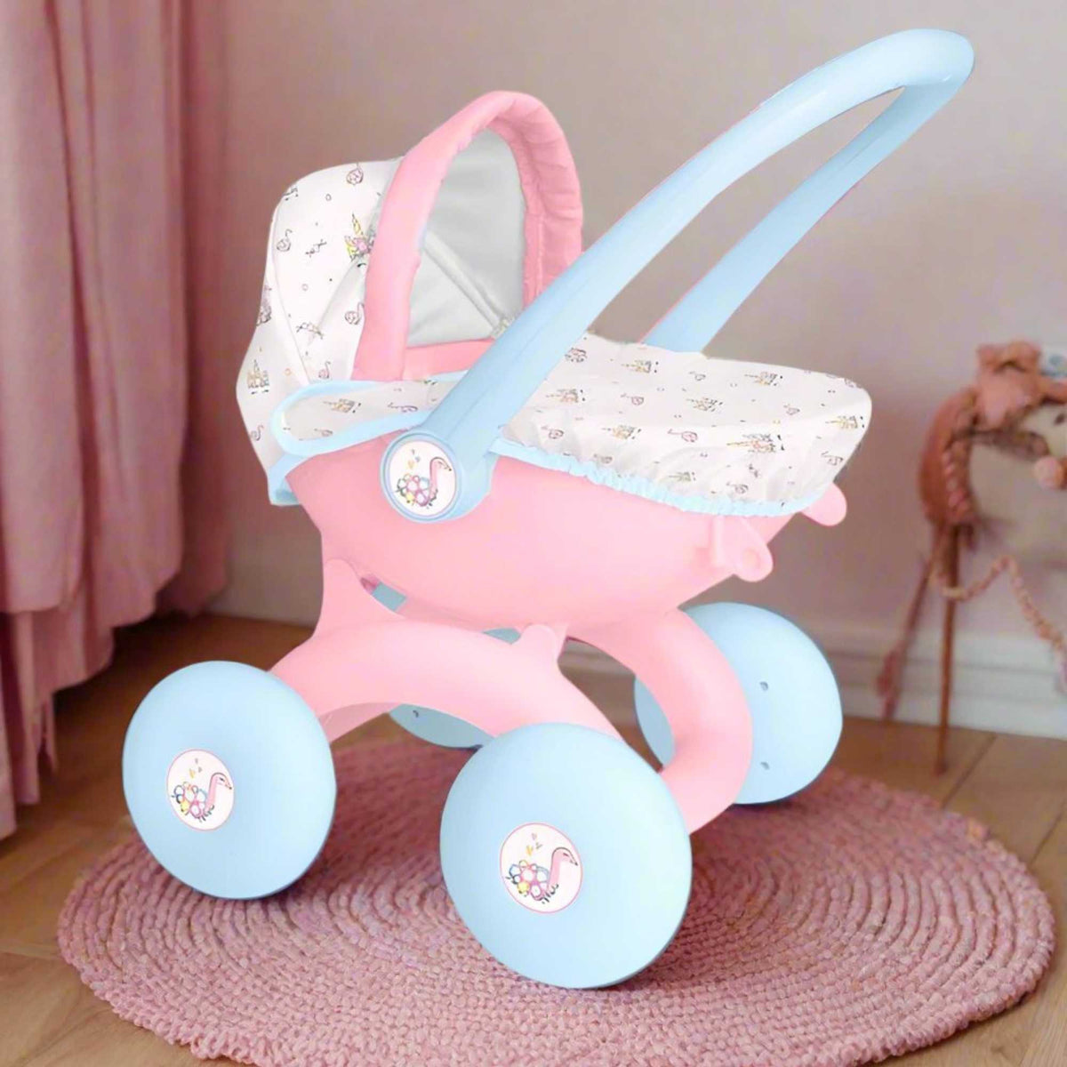 BabyBoo My First 4-IN-1 Interchangeable Dolls Pram - Versatile doll pram with multiple configurations for imaginative play