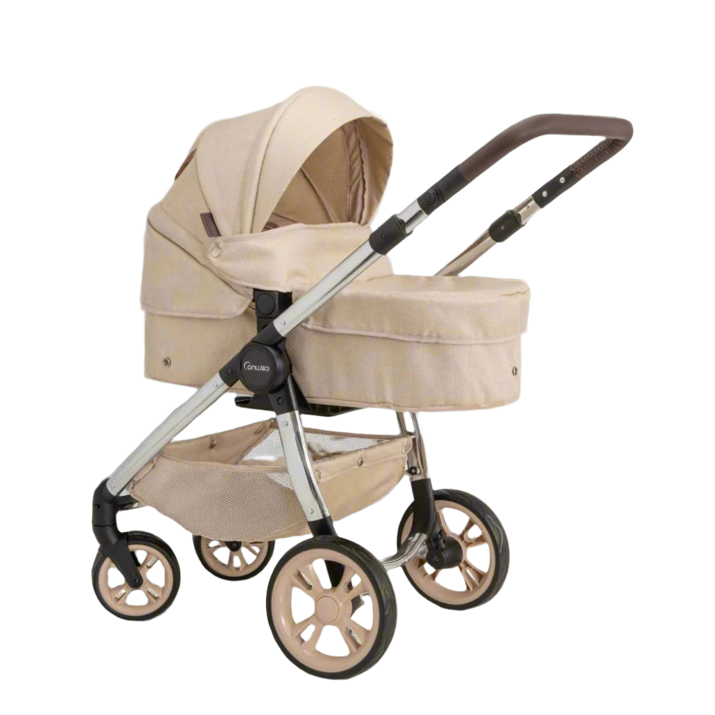 Celuna Premium Vogue Stone Dolls Pram - Two Pram Modes Doll & Action Figure Accessories