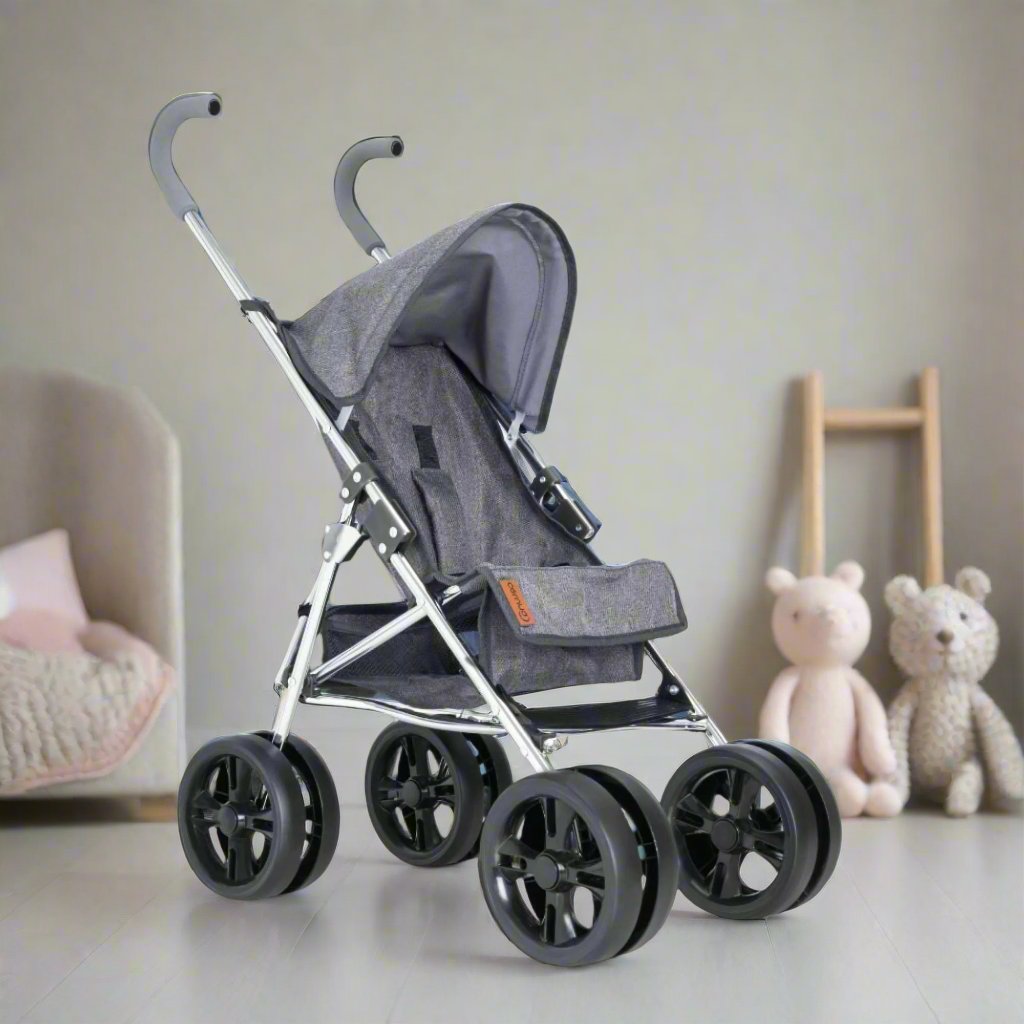 Celuna Premium Junior Dolls Stroller - Grey Pushchairs
