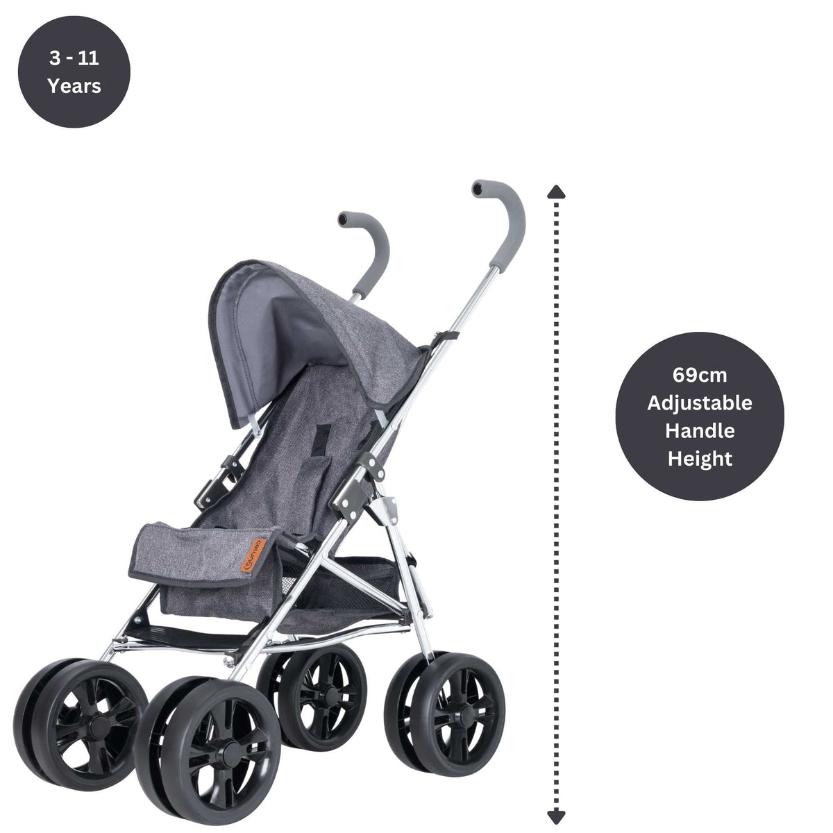 Celuna Premium Junior Dolls Stroller - lightweight and durable doll stroller with a sleek design, perfect for imaginative play