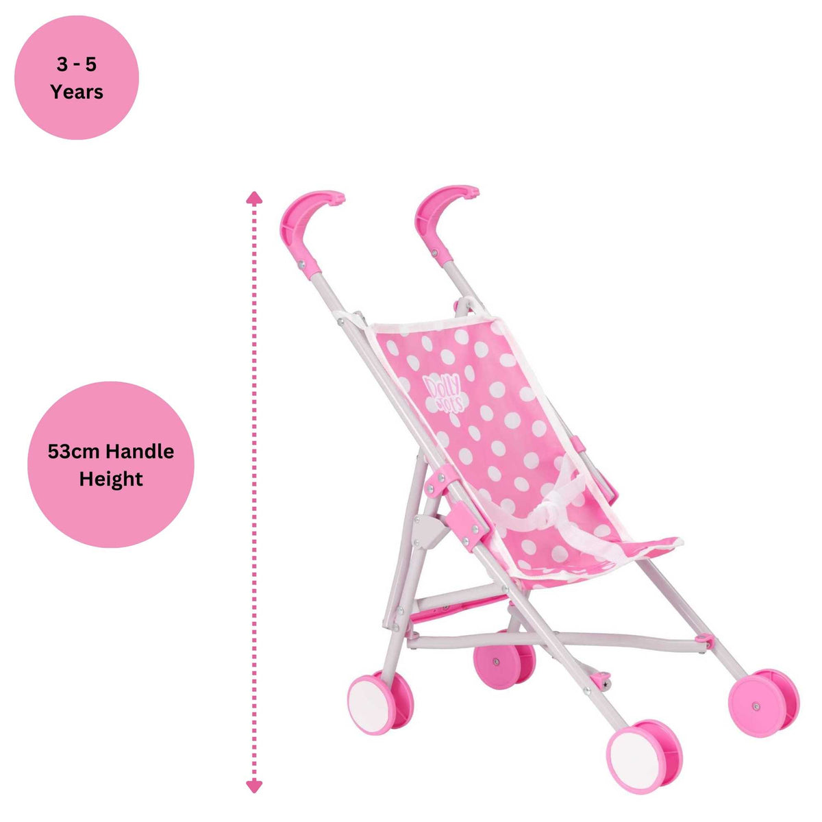 Dolly Tots Dolls Stroller with Doll - Playful Toy Stroller Set for Dolls, Includes Doll Companion