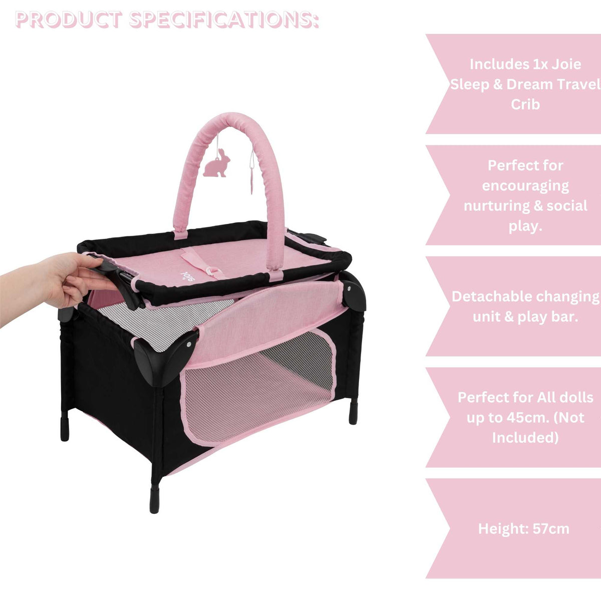 Joie Sleep &amp; Dream Dolls Travel Cot Dolls Accessories
