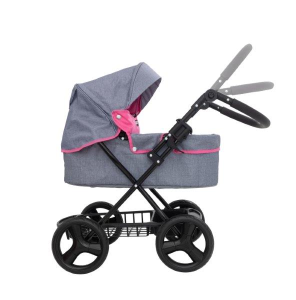 Mamas &amp; Papas Junior Ultima Dolls Pram, designed for children&#39;s play, featuring a classic and sturdy frame, adjustable handle height, and smooth-rolling wheels, ideal for nurturing imaginative play with dolls.