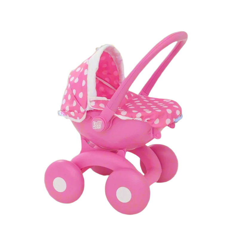 Dolly Tots My First 4 in 1 Dolls Pram - Multi-Functional Toy Pram, Stroller, Carrycot, and Seat for Dolls