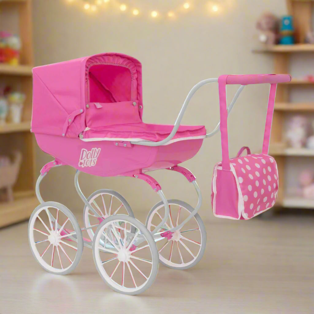 Dolly Tots Traditional Carriage Dolls Pram Prams