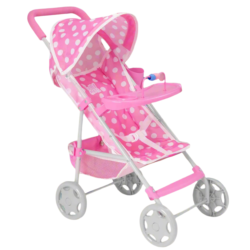 Dolly Tots Playtime Dolls Pushchair - Fun and Functional Toy Pushchair for Dolls, Perfect for Playtime