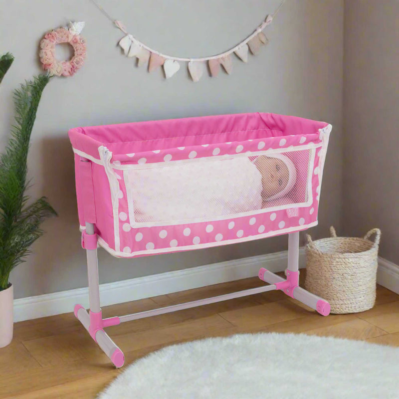 Dolly Tots Beside Me Dolly Cot - Cozy and Compact Toy Cot for Dolls, Ideal for Playtime