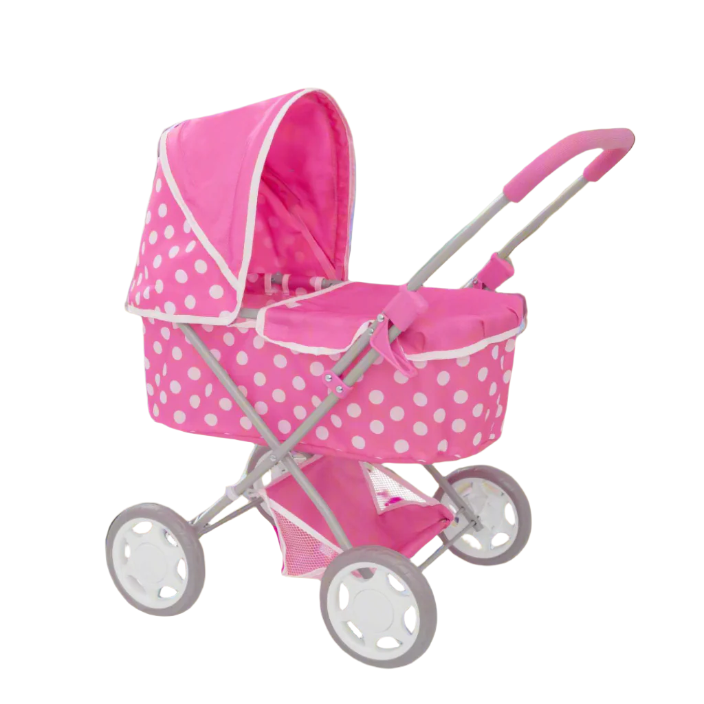Dolly Tots Baby Dolls Pram - Cute and Sturdy Toy Pram for Baby Dolls, Ideal for Pretend Play