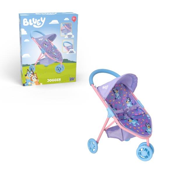 Bluey Jogger Dolls Pram - Sturdy and stylish pram designed for dolls, inspired by Bluey, perfect for active play and imaginative adventures.