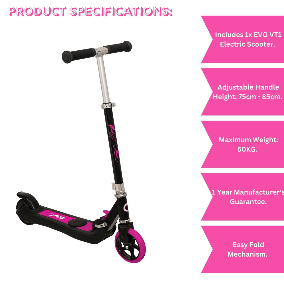 EVO VT1 Lithium Scooter for Kids Ages 6 and Up with Lightweight Design and Long-lasting Battery, prefect for outdoor and active play.