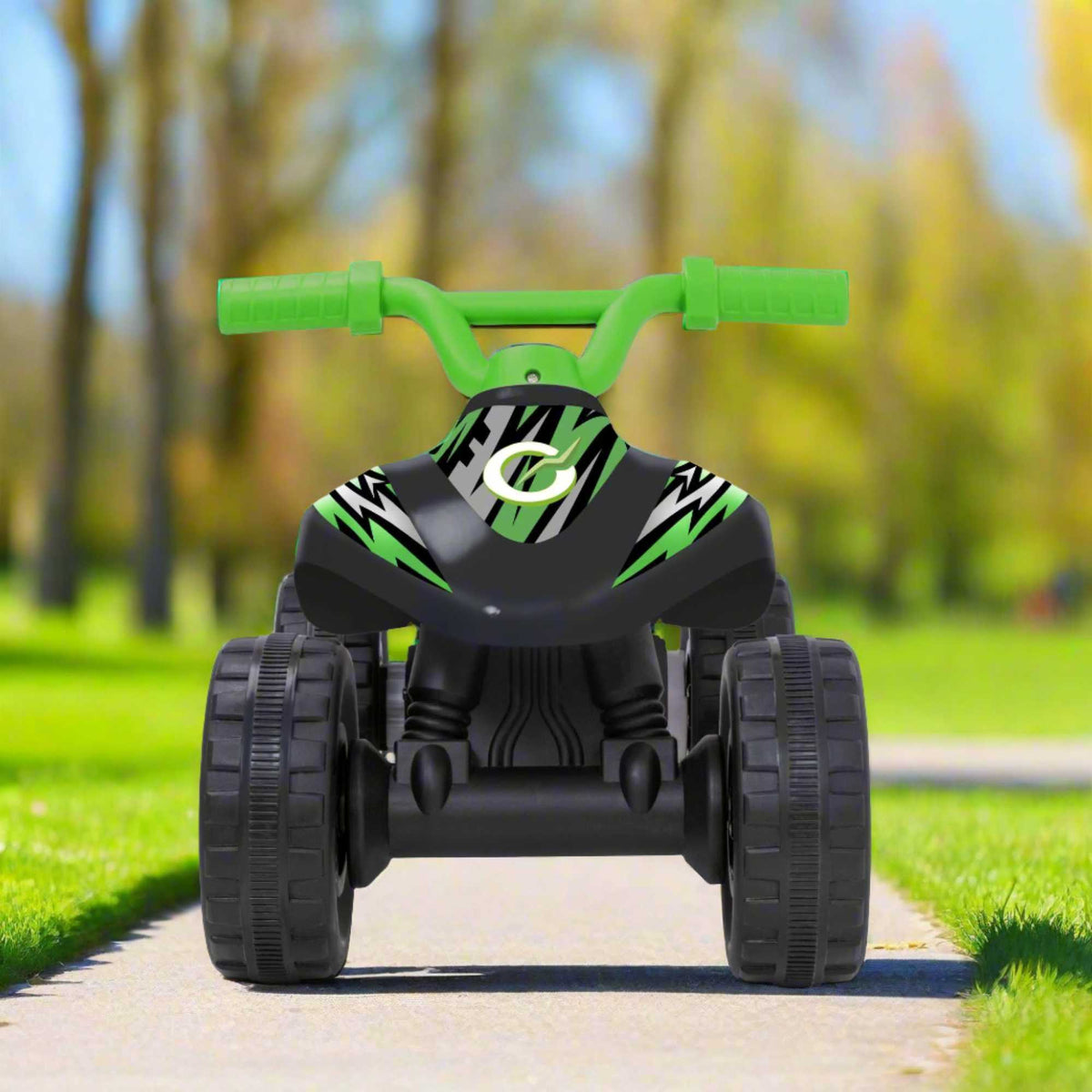 EVO 6V Venom Quad Electric Ride-On with vibrant design, sturdy four-wheel construction, and easy-to-use controls, perfect for exciting and safe outdoor adventures for kids. 