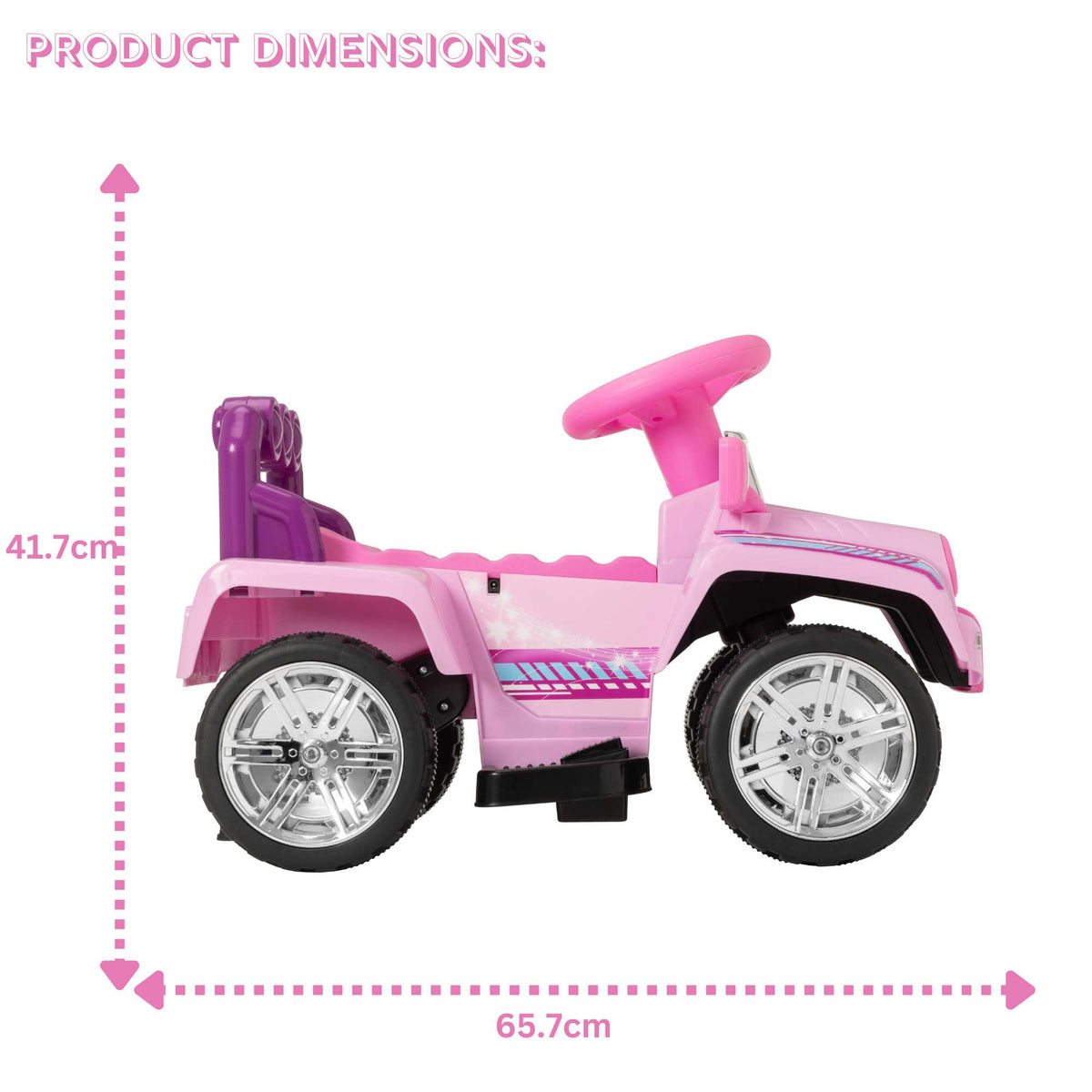 Evo 6V Kids Electric Ride On Pink Shimmer 4X4 Truck Electric Ride Ons