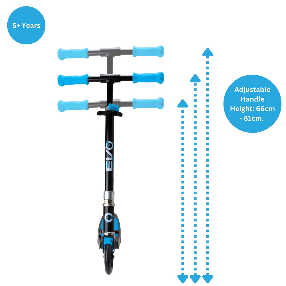 EVO Children&#39;s Light Up Light Blast Scooter for Kids Ages 5 and Up with LED Wheels and Adjustable Handlebar , perfect for enhancing motor skills and outdoor fun.