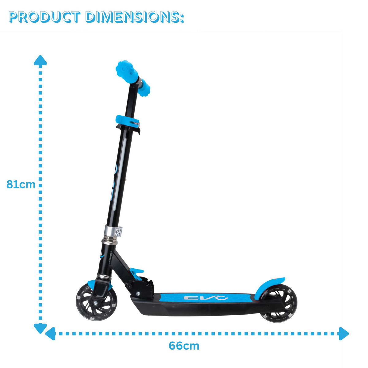 EVO Children&#39;s Light Up Light Blast Scooter for Kids Ages 5 and Up with LED Wheels and Adjustable Handlebar , perfect for enhancing motor skills and outdoor fun.