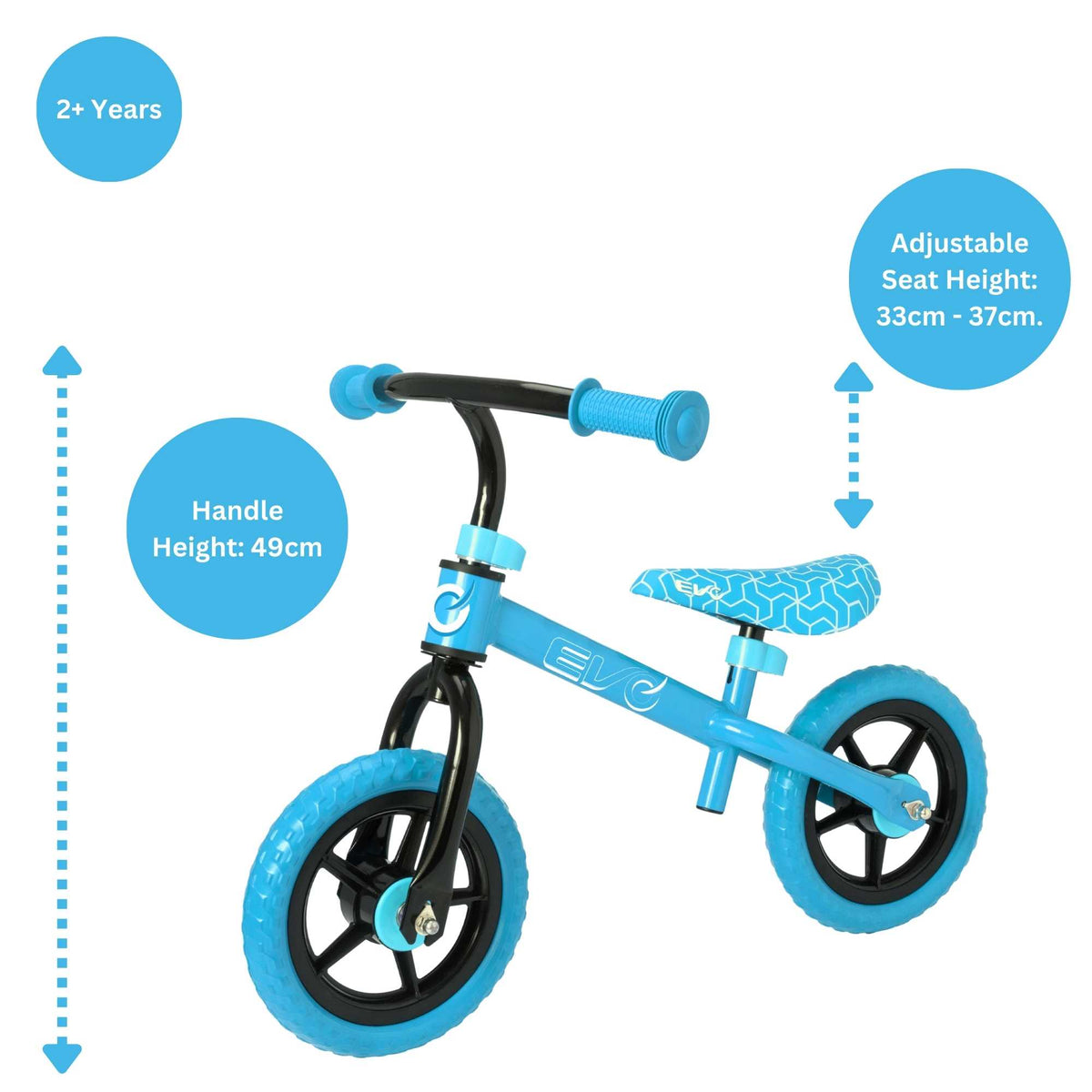 Child riding the EVO Balance Bike outdoors, showcasing the lightweight and durable design perfect for young learners to develop their balance and coordination skills