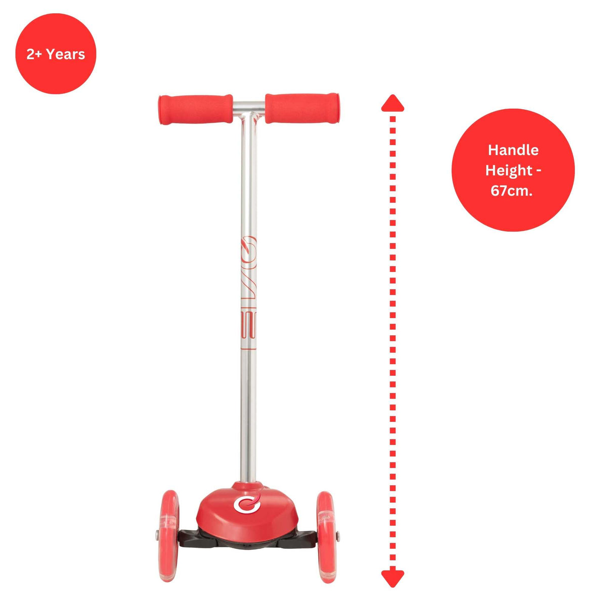 EVO Light-Up Move &#39;N&#39; Groove Scooter - Red Scooters