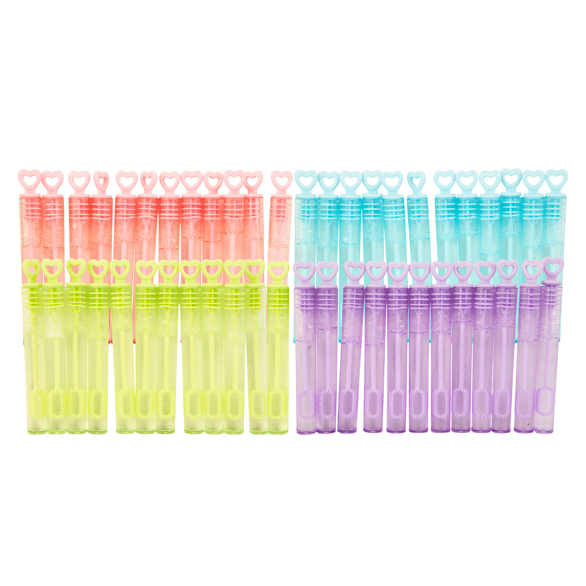 Pastel Bubble Wands - 48 Pack Bubble Solution &amp; Wands Bubble Toys