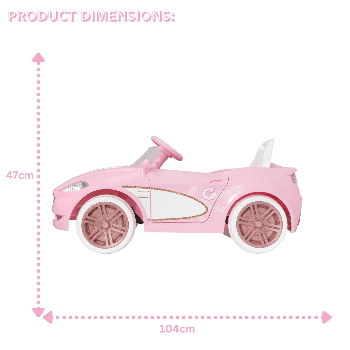 EVO Electric Ride-On Dream Coupe Pink Car Electric Ride Ons
