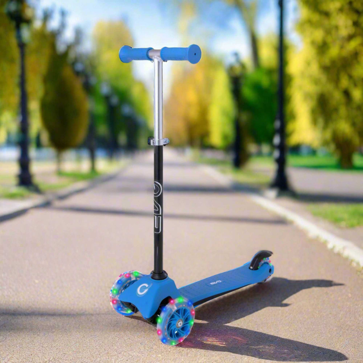 EVO Light Up Mini Cruiser Scooter  -  Baby Blue Scooters