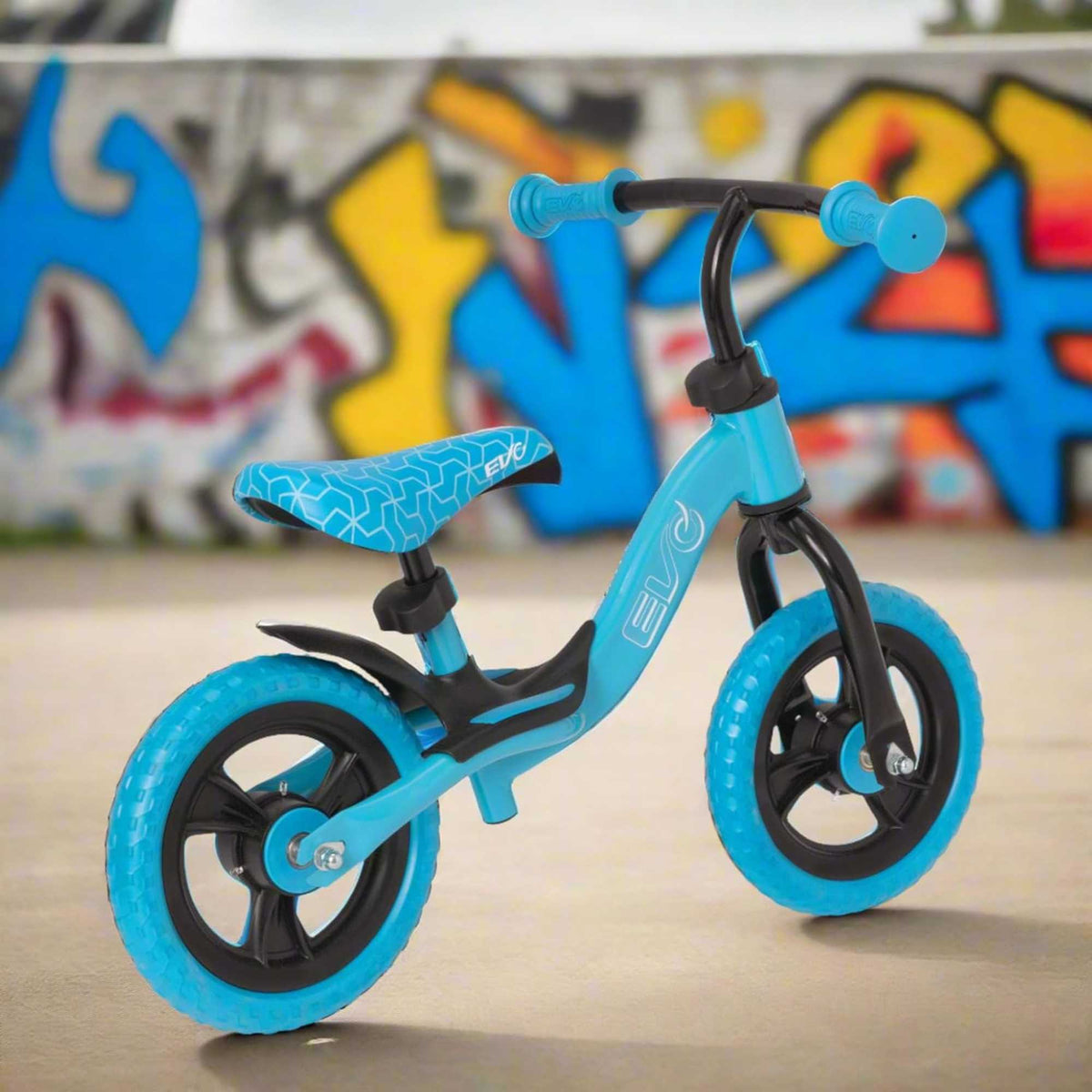 EVO Balance Bike with adjustable seat and handlebars, lightweight and durable frame, perfect for teaching children balance and coordination.