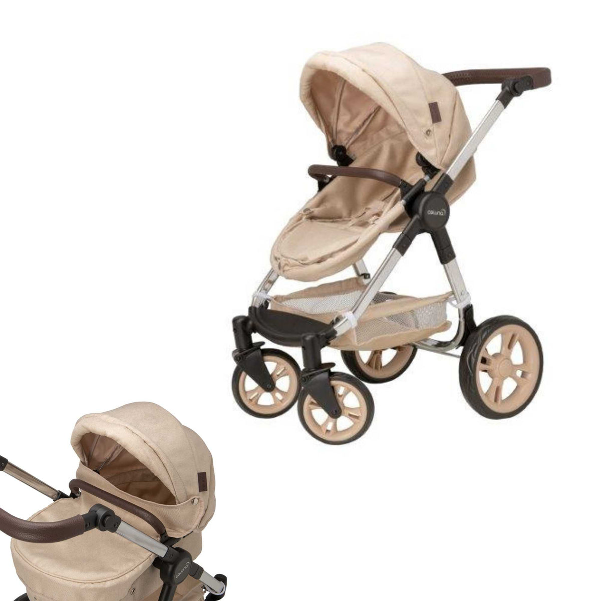 Celuna Premium Stone Dolls Travel System - 4 Pram Modes Prams