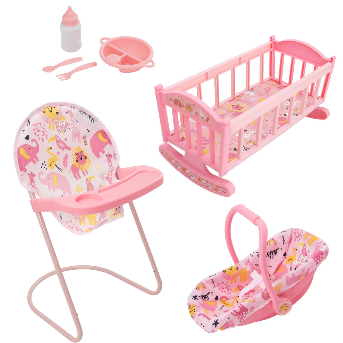 BabyBoo Dolls Nursery Playset - 7 Piece Toy Playset featuring a complete nursery setup for dolls, ideal for imaginative and nurturing play for children.