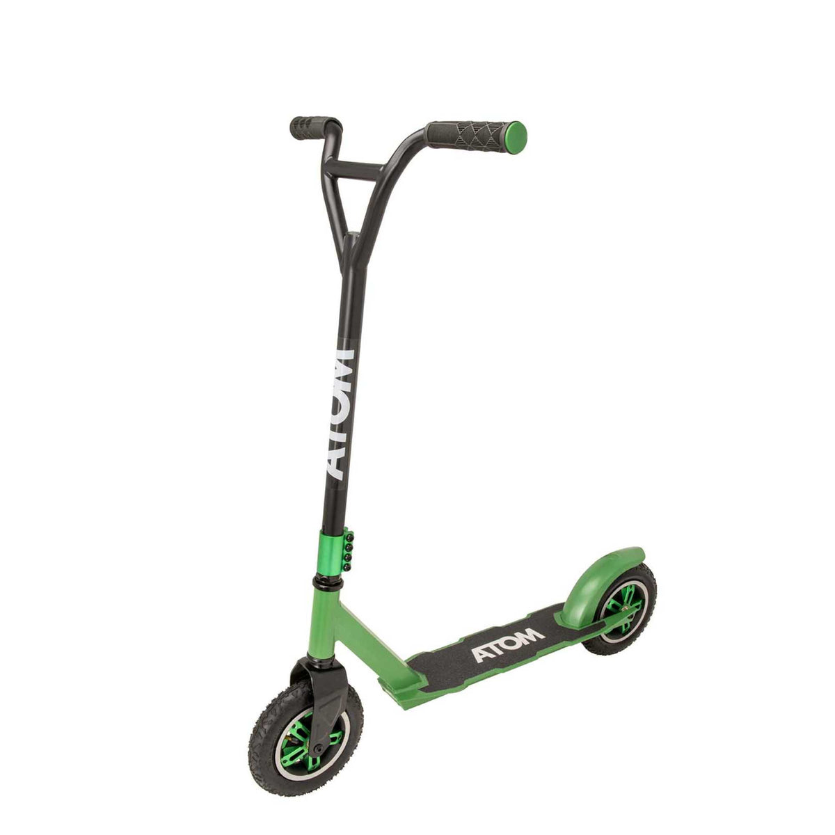 ATOM Dirt Rider Scooter in Green, durable off-road scooter designed for rugged terrains and adventurous rides