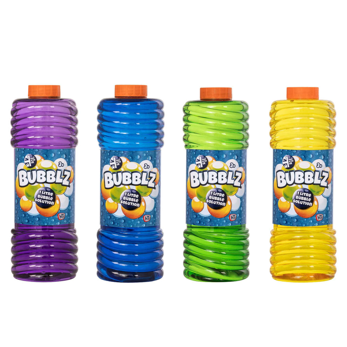 Bubblz 1 Litre Bubble Solution bottle with colorful label, perfect for creating long-lasting, large bubbles for kids and outdoor fun.