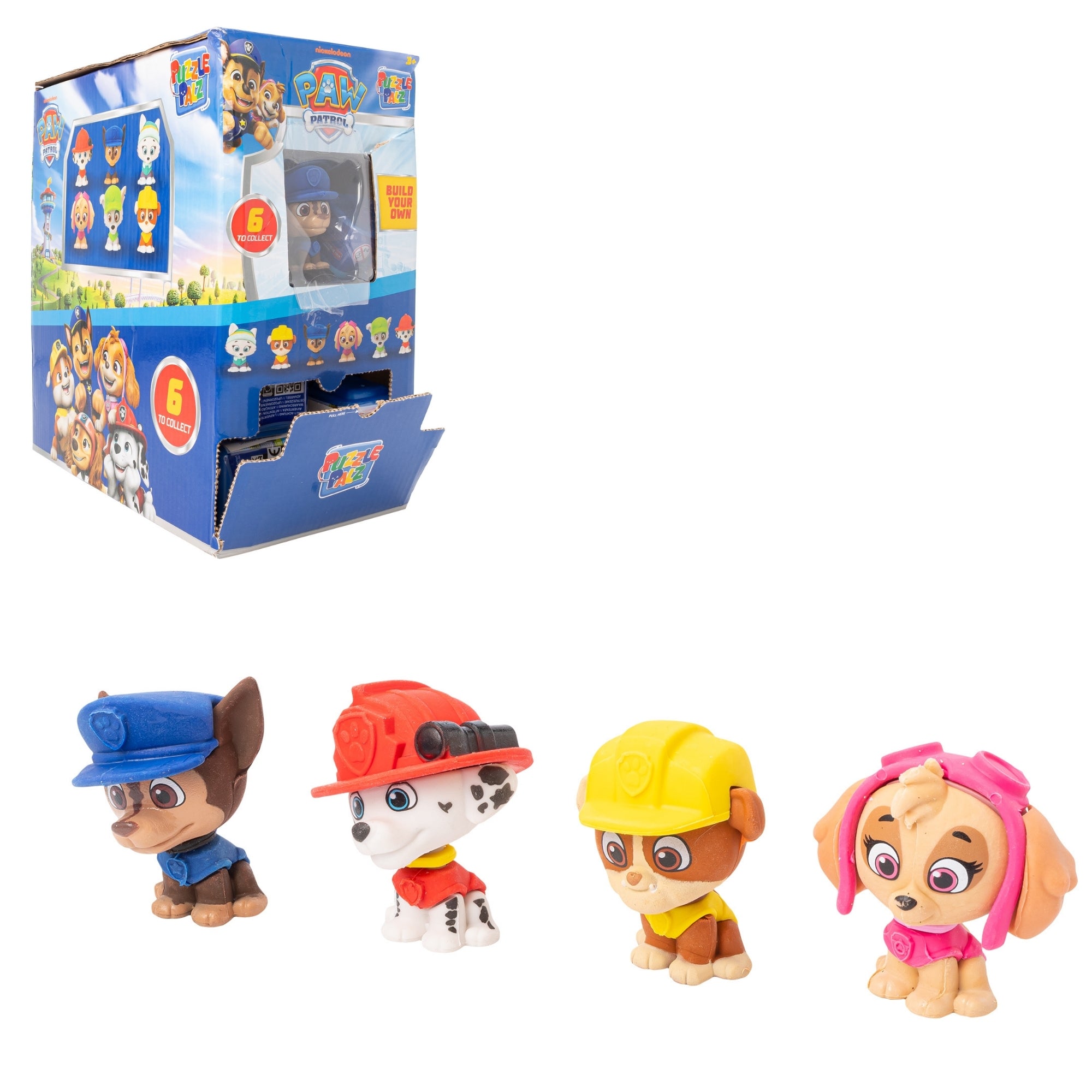 Paw Patrol Puzzle Palz - 30 Paw Patrol Figure Erasers Art Supplies