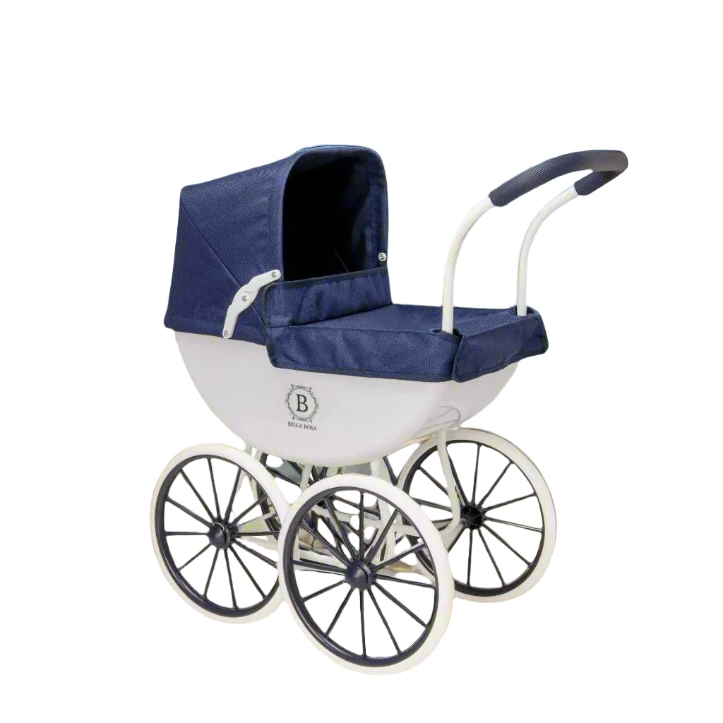 Bella Rosa My First Carriage Pram - Navy Doll & Action Figure Accessories