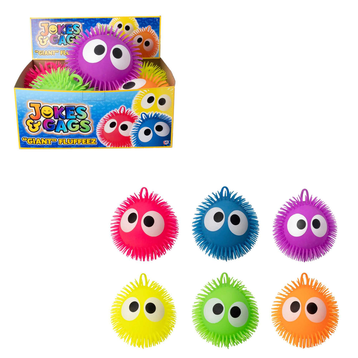 Fluffeez Balls Assorted Sensory toys - 6 Pack Spikey Balls Fidgety Toys Sensory Toys
