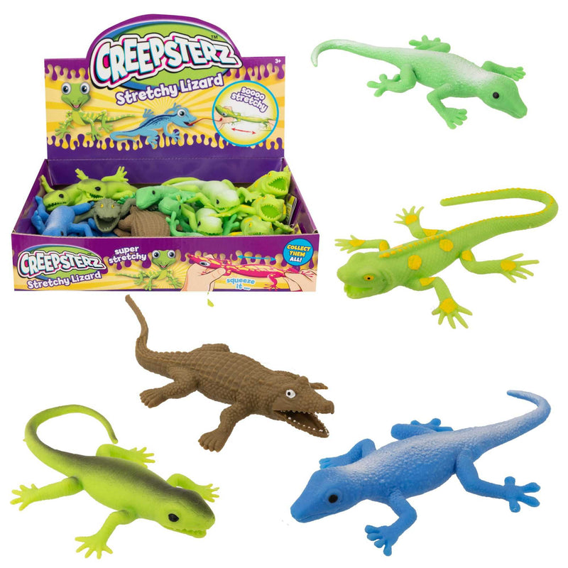 Creepsterz Stretchy Lizards Assorted Fidget Toys - 24 Pack Toy Playsets