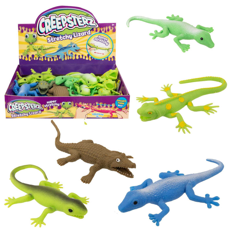 Creepsterz Stretchy Lizards Assorted Fidget Toys | 24 Pack Fidget Toy Bumper Party Pack