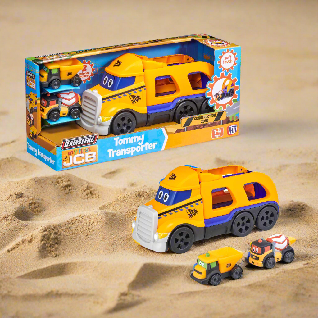 Teamsterz My First JCB Tommy Transporter | Includes 2 Cars